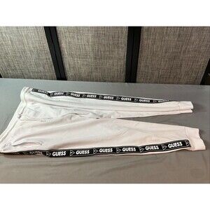Mens Guess Sweat Pants - White Drawstring Logo - Extra Large (SU2)